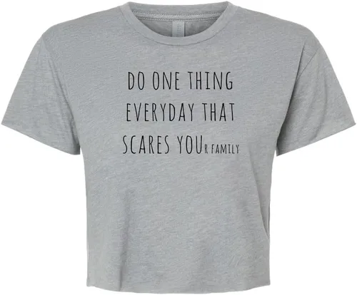 Vista 12 de Cute Women's Screen Printed Crop Tee, Shirts With Sayings, Heather Gray or Gold