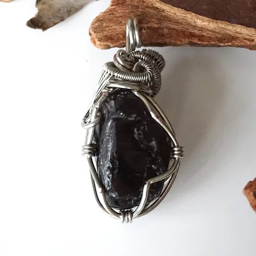 Vista 8 de Collar de cristal de piedra natal alternativo para mujer y hombre - plateado
