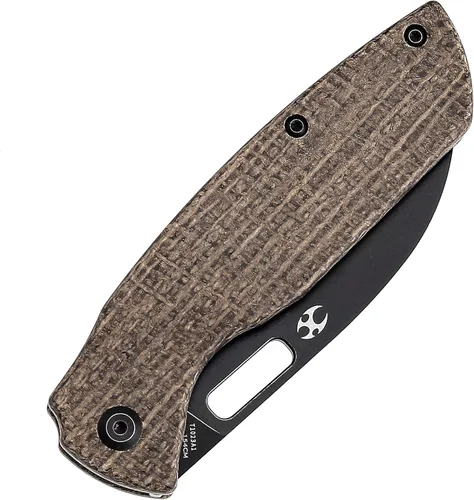 Vista 4 de KANSEPT Cuchillo plegable de bolsillo convicto EDC cuchillo de camping 3.3 '' negro lavado a la piedra 60.6 in cuchillo de bolsillo