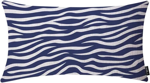 Vista 10 de EKOBLA Fundas de almohada abstractas de acuarela rectangulares oblongas Diseño de arte digital moderno y brillante Elemento de algodón y lino