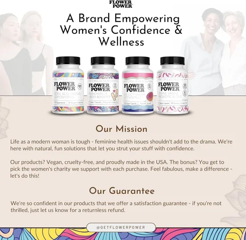 Vista 7 de Flower Power Supositorios de ácido bórico para mujeres, 30 cápsulas, 600 mg para equilibrio y frescura del pH vaginal, vegano, fabricado en Estados