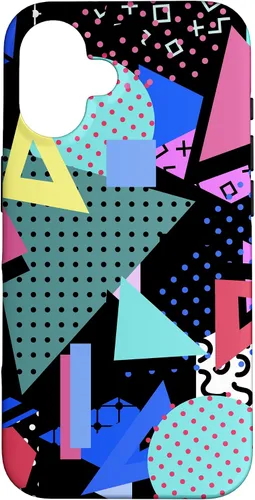Vista 32 de 80s Geometric Memphis Pattern Vintage 1980s 90s Phone Cover Case for iPhone 17