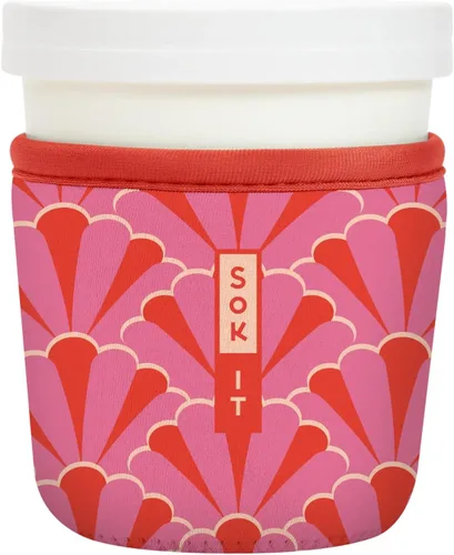 Vista 125 de Sok It IceCreamSok - Funda de neopreno aislada (flores abstractas, pintas de helado cónicas)