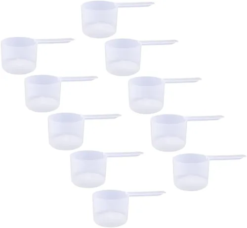 Vista 53 de Cuchara de plástico de mango largo, cucharas medidoras para polvos y gránulos, café, alimentos para mascotas, granos, proteínas, especias y otros