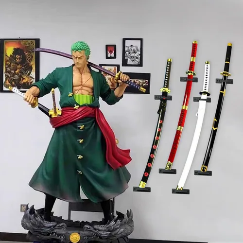 Vista 2 de Soporte vertical de pared Katana ajustable, espada samurái, colección de espadas, exhibición inclinada para cosplay Blade Tanjirou Zoro Wakizashi