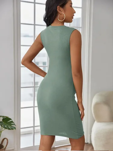 Vista 2 de Verdusa Vestido de maternidad para mujer, sin mangas, ajustado, tipo lápiz, sin mangas