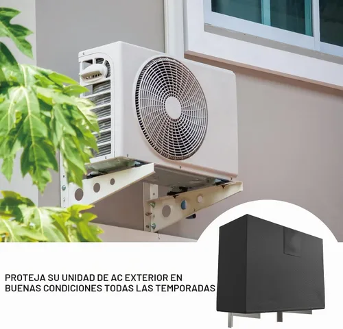 Vista 4 de Cubiertas de Mini Aire Acondicionado Split para Unidades Exteriores, Cubierta Impermeable de Condensador A/C Mini AC Protector de Compresor Exterior