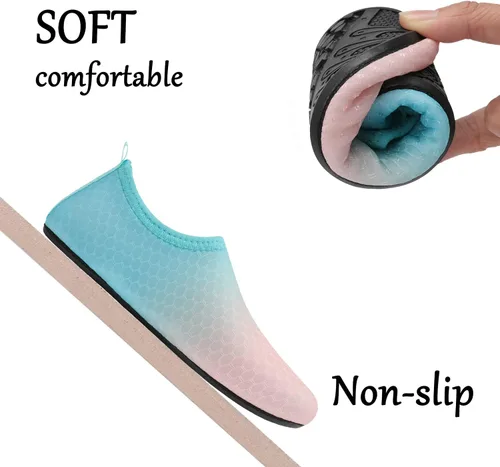 Vista 4 de Joinfree - Zapatos acuáticos de natación para niños y niñas, calcetines acuáticos de secado rápido, zapatos con sensación de pies descalzos