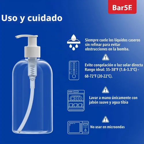 Vista 6 de Bar5F Dispensador de botellas con bomba vacía de 8.5 onzas, paquete de 2