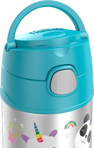 Vista 4 de THERMOS Funtainer - Botella con sorbete para niños, 12 onzas, unicornio mágico