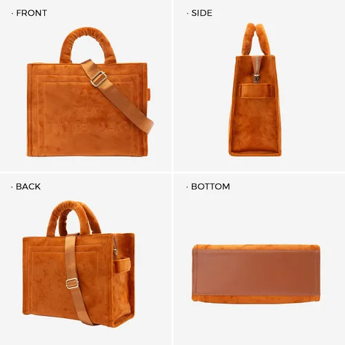 Vista 6 de JQAliMOVV The Tote Bags para mujer, bolsos de cuero de moda, bolso cruzado grande con asa superior para viajes y trabajo