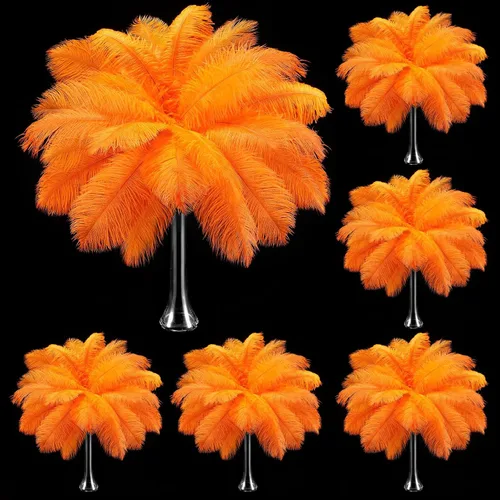 Vista 8 de Berlune 150 plumas de avestruz grandes a granel de 12-14 pulgadas (11.8-13.8 in), plumas de avestruz naturales para manualidades, manualidades, Negro