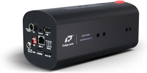 Vista 2 de Telycam Vision+ Cámara de caja 4KZ 4K 60fps (zoom óptico de 20×, marco automático y seguimiento automático, POE+, NDI® HX3, negro)