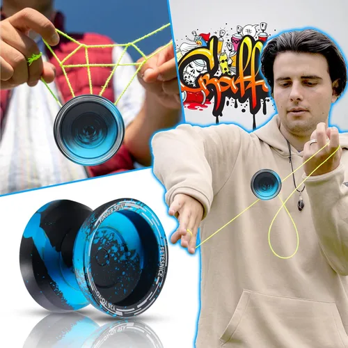 Vista 4 de FETESNICE Yoyo profesional de mariposa Y26 - Yoyo giratorio de dedo de doble modo receptivo/no responde, para niños, adultos y jugadores