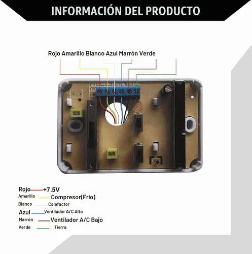 Vista 7 de Kit de termostato de calefacción/refrigeración para autocaravana, para autocaravana, termostato Duo-Therm, control analógico