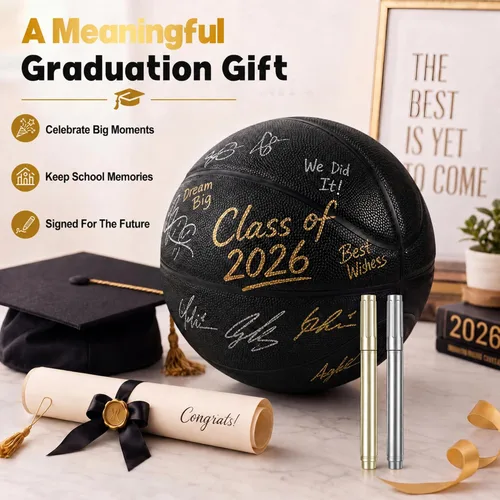 Vista 7 de Hiboom Autograph - Baloncesto firmado con bomba de aire, memorabilia, para premio, trofeo, banquete, senior, noche, hitos nocturnos, entrenador