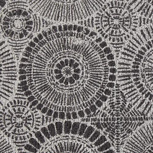 Vista 4 de DII Colección Tufted Mat Interior / exterior, respaldo de cojín de espuma de PVC, 17.75 x 59, caleidoscopio negro
