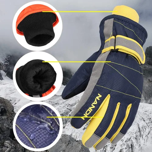 Vista 2 de XTACER Kids Ski Snow Gloves Snowboard Winter Warm Cold Weather Gloves for Boys Girls Children