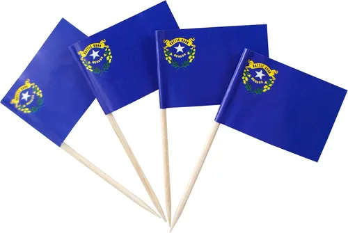 Vista 23 de QQSD Bandera de palillo de dientes de Alabama para decoración de cupcakes, 100