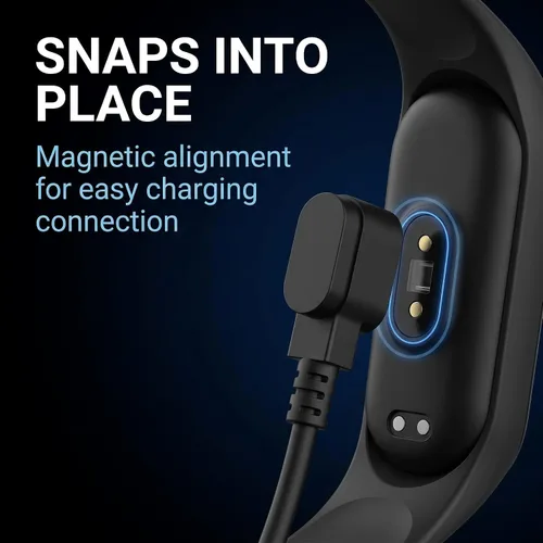 Vista 5 de Compatible con cargador de reloj inteligente Da Fit, cable de cargador USB de repuesto de 3.3 pies, cable de carga para reloj inteligente