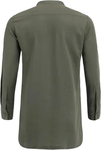 Vista 9 de COOFANDY Camisas Henley de lino para hombre, manga larga, ajuste regular, camisetas de playa Kurta con bolsillo