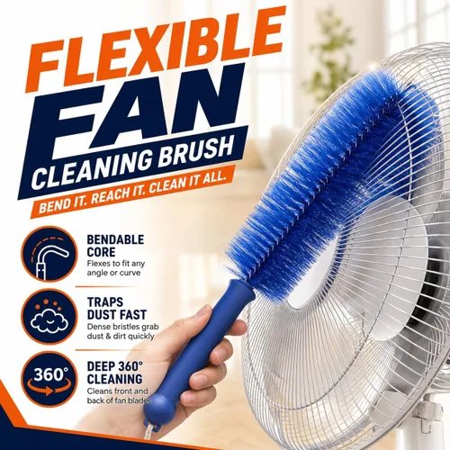 Vista 3 de Nuevo plumero de microfibra flexible, cepillo de limpieza reutilizable y flexible para el hogar, ventilador eléctrico, aire acondicionado, limpiador