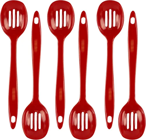 Vista 9 de Reston Lloyd Cuchara ranurada de melamina utensilio de cocina de alta calidad con mango ergonómico resistente al calor, plástico duradero sin BPA