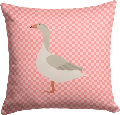 Vista 50 de Caroline's Treasures BB8163PW1414 Beltsville - Almohada decorativa de tela a cuadros pequeños, color blanco, pavo y gallina azul, lavable a máquina