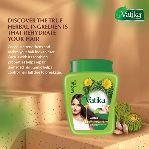 Vista 2 de Vatika Naturals Crema de peinado - Para cabello rizado, seco y teñido 7.1 fl oz