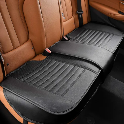 Vista 9 de Cubiertas para asiento trasero Sunny color, cojines para asiento trasero, protector de banco automático con piel de PU transpirable y fondo Beige