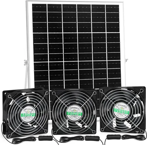 Vista 10 de blessny Kit de ventilador recargable solar de 5.5 pulgadas para aire