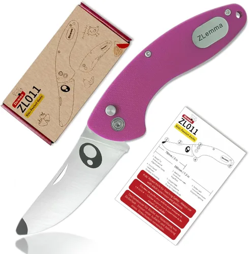 Vista 8 de Cuchillo de bolsillo para niños con clip y punta redondeada segura para el primer cuchillo de niño, cuchillos plegables de iniciación para niños