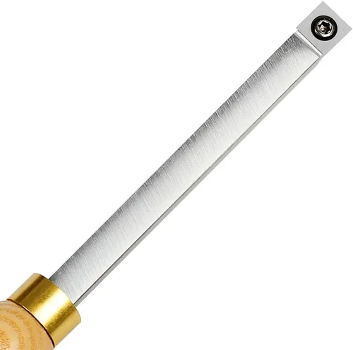 Vista 4 de Herramienta de torneado de madera de tamaño mini, cincel de torno de carburo con inserto cuadrado de 0.433 in, raspador de torneado de madera