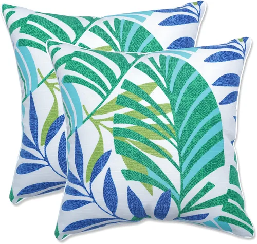 Vista 22 de Pillow Perfect Almohadas lumbares Delray azul marino para exteriores/interiores, 11.5 x 18.5 pulgadas, paquete de 2