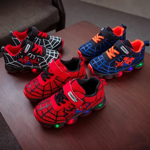 Vista 9 de Zapatos casuales para niños, transpirables, antideslizantes, ligeros, unisex, luminosos, para niñas, zapatos deportivos para correr