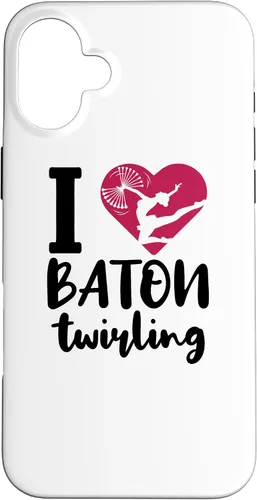 Vista 22 de iPhone 16 I Love Baton Twirling Majorette Baton Twirler Case