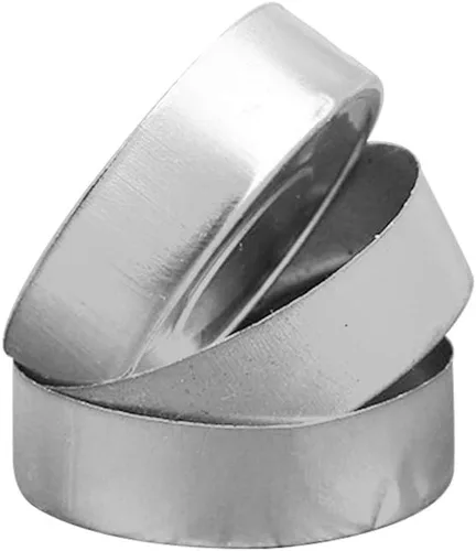 Vista 3 de SUPVOX 200 piezas de aluminio para té, latas de luz de té, envases vacíos para fabricación de velas (plateado)