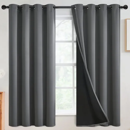 Vista 15 de SimpleHome - Cortinas opacas 100% para recámara, cortinas de ventana con ojales beige, con aislamiento térmico, cortinas de oscurecimiento