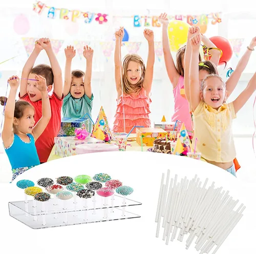 Vista 5 de Palitos de piruleta blancos de 4 pulgadas para dulces caseros, postres, 200 piezas