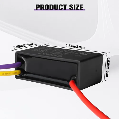 Vista 3 de Podoy CBB61 Condensador para ventilador de techo para New TECH 1.5uf 2.5uf 250V AC 3 Wire.