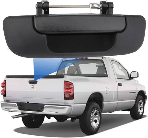 Vista 2 de Pestillo de manija del portón trasero para Dodge Ram 1500 2500 3500 2002-2009, sustituye a 80165, 55276237AA, negro