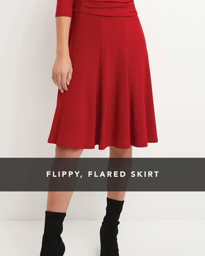 Vista 5 de Rekucci - Vestido ajustado y acampanado con mangas 34 para mujer