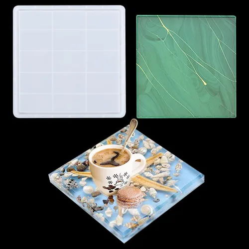 Vista 8 de Rolin Roly Molde redondo de resina, bandeja grande, moldes de silicona, molde de resina epoxi, molde de placa de almacenamiento de joyas para Molde
