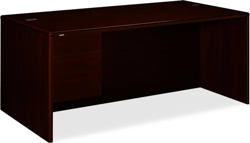 Vista 33 de HON Pedestal Credenza, derecha, 72 x 24 x 29-1/2 pulgadas, caoba