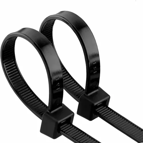Vista 7 de Bridas negras de 14 pulgadas, paquete de 100 bridas de nailon para uso en interiores y exteriores, resistencia a la tracción de 60 libras BXINLHAG