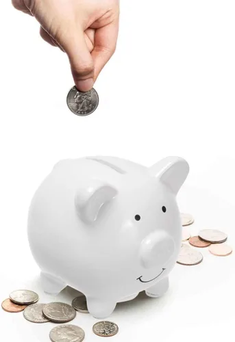 Vista 9 de Hucha de ahorro de dinero de dibujos animados de ahorro de dinero olla de dinero
