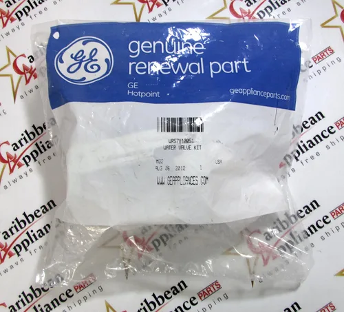 Vista 2 de GE WR57X10051 - Válvula de agua de doble solenoide para máquina de hielo, color blanco