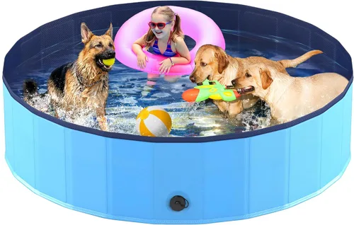 Vista 8 de Niubya Piscina plegable para perros, piscina plegable de plástico