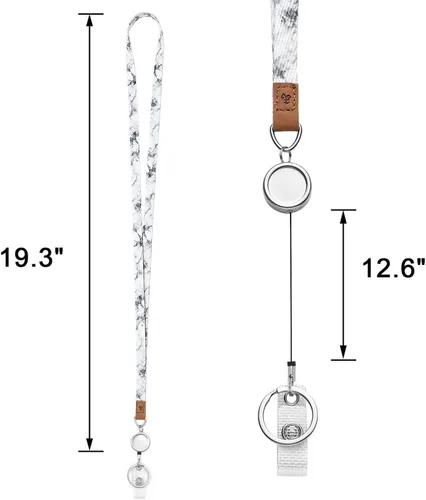 Vista 2 de MNGARISTA - Cordón de collar para profesor, cordón de identificación retráctil para mujer, triángulo geométrico