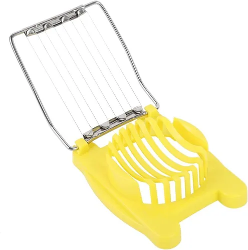 Vista 4 de Rebanadora de huevos de plástico resistente con alambres de acero inoxidable, multiusos, cortador de ensalada de huevos hervidos, herramientas